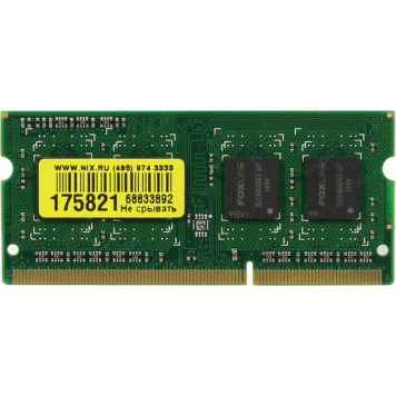 Модуль памяти Foxline DDR3 SODIMM 4Gb <PC3-12800> CL11 (for NoteBook)-1