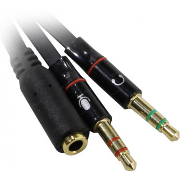 Кабель-разветвитель 2xJack3.5-M -->  4-pin Jack3.5-F-1