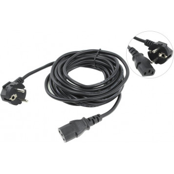 Кабель VCOM <CE021-CU0.5-5м> компьютер - розетка 220V 5м Европейский стандарт, Г-образный-0