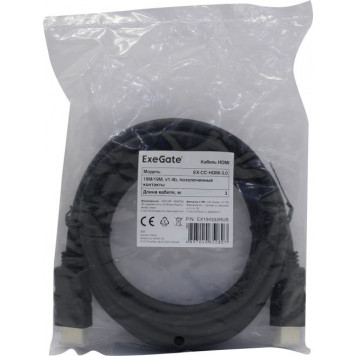 Exegate <EX194333RUS> Кабель HDMI to HDMI (19M -19M) ver1.4 3м-1