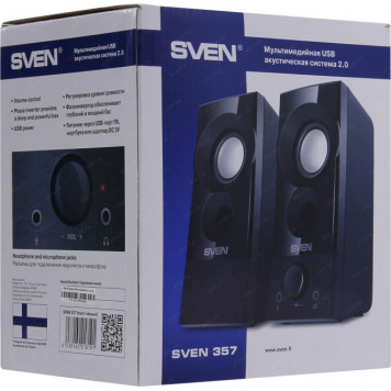 Колонки SVEN 357 Black (2x3W, питание  от USB)-1