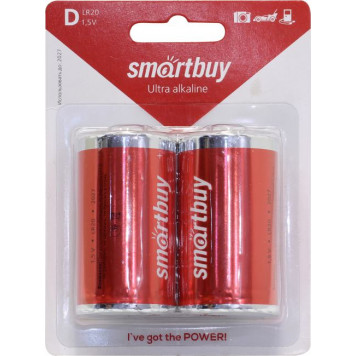 Батарея питания Smartbuy SBBA-D02B, SizeD, 1.5V, щелочной (alkaline) <уп. 2 шт>-0
