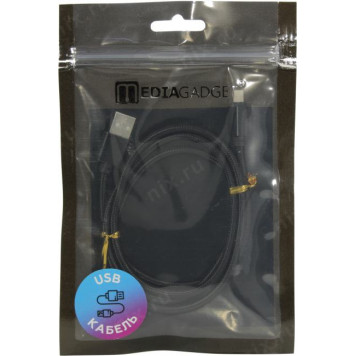 Кабель Mediagadget <MGC006TBK> USB AM-->Lightning 1м-2