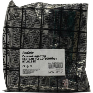 Сетевая карта ExeGate EXE-520 (OEM) Карта PCI 100Mbps <EX281223RUS>-5