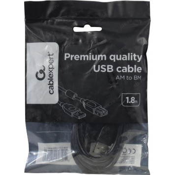 Кабель Cablexpert <CCF-USB2-AMBM-6> USB 2.0 A-->B 1.8м 1 фильтр-2