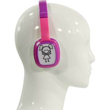 Наушники HARPER KIDS HN-302  Pink  (шнур 1.2м)-3