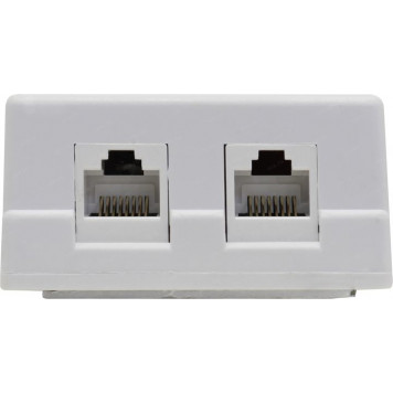 Розетка внешняя двойная 5bites <LY-SB02-A>   RJ-45 кат.5(e)-1