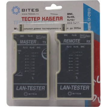 5bites <LY-CT013> LAN тестер для  BNC, RJ-45/12/11-6