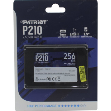 Накопитель SSD 256 Gb SATA 6Gb/s Patriot P210 <P210S256G25> 2.5-8