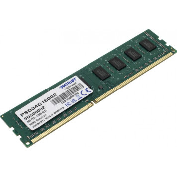 Модуль памяти Patriot Signature Line <PSD34G16002> DDR3 DIMM 4Gb <PC3-12800> CL11-0