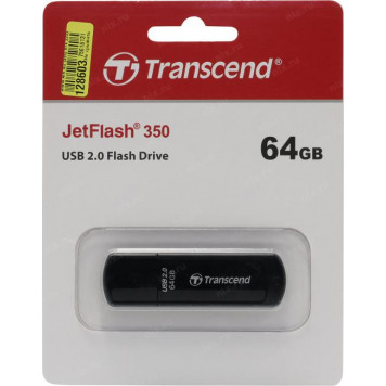 Накопитель Transcend <TS64GJF350> JetFlash 350 USB2.0 Flash Drive 64Gb (RTL)-1
