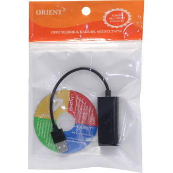 Orient <U2L-100N> Кабель-адаптер USB2.0 --> UTP 100Mbps-4