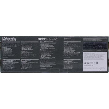 Клавиатура Defender NEXT HB-440 Black  <USB>  104КЛ <45440>-6