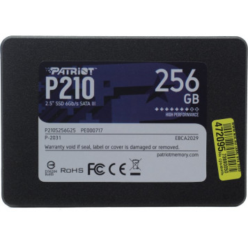 Накопитель SSD 256 Gb SATA 6Gb/s Patriot P210 <P210S256G25> 2.5-5