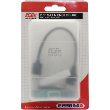 Корпус AgeStar <3UBCP3-White> (Внешний бокс для 2.5 SATA  HDD, USB3.0)-10