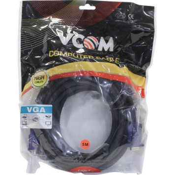 Кабель удлинительный монитор - SVGA card (15M-15F) VCOM <VVG6460-5м>  5м  2 фильтра-2