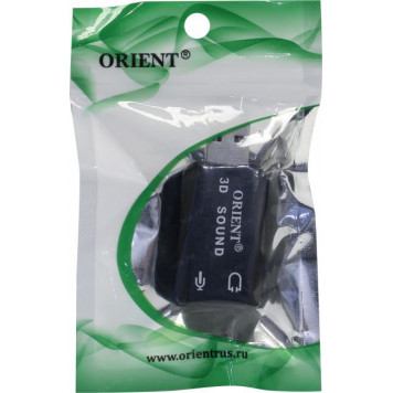 Внешняя звуковая карта Orient <AU-01(N)> USB адаптер для наушников  с микрофоном-2