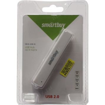 Разветвитель Smartbuy <SBHA-408-W> 4-port USB2.0 Hub-2