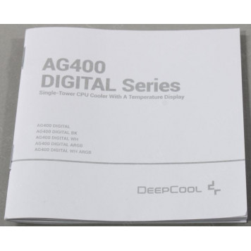 Охладитель Deepcool <R-AG400-BKNDMN-G-2> AG400 DIGITAL BK (115x/1200/1700/AM4/AM5, 31.6дБ,500-2100об/мин,Al+тепл.трубки)-7