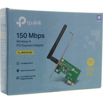 Сетевая карта TP-LINK <TL-WN781ND> Wireless N PCI Express Adapter (802.11b/g/n, 150Mbps, 2dBi)-6