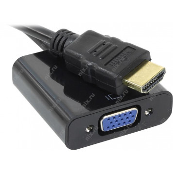 Кабель-переходник Orient <C100>  HDMI (M)  -> VGA  (15F)  + audio-1