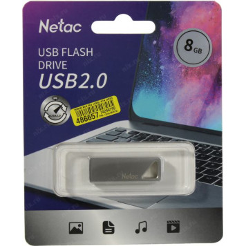 Накопитель Netac <NT03U326N-008G-20PN> USB2.0 Flash Drive 8Gb (RTL)-1