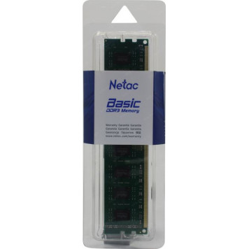 Модуль памяти Netac Basic <NTBSD3P16SP-04> DDR3 DIMM 4Gb <PC3-12800>-3