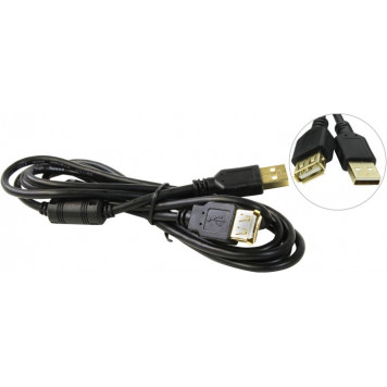 5bites <UC5011-018A> Кабель удлинительный USB2.0 A--> A 1.8м 2 фильтра-0