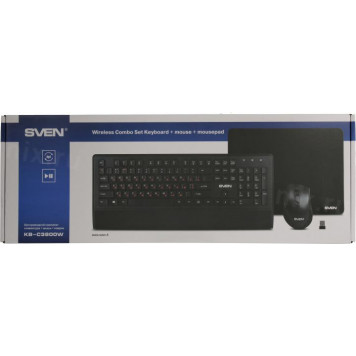 омплект SVEN KB-C3800W <Black> (Кл-ра, М/Мед, USB, FM+Мышь 6кн, Roll, FM)-4
