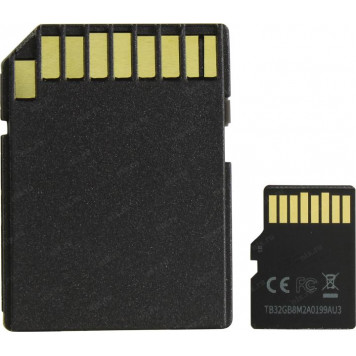 Карта памяти Netac <NT02P500PRO-032G-R> microSDHC Memory Card 32Gb UHS-I U1 V10 + microSD-->SD Adapter-2