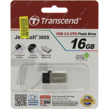 Накопитель информации Transcend <TS16GJF380S> JetFlash 380S USB2.0/USB micro-B OTG Flash Drive  16Gb (RTL)-3