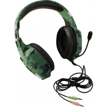 Наушники с микрофоном Ritmix RH-566M Gaming Khaki Green (с регулятором громкости, шнур 1.8м)-1