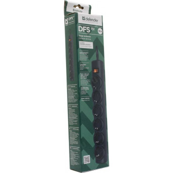 Сетевой фильтр Defender DFS 151 <Black> <1.8м> ( 6 розеток  ) <99494>-10