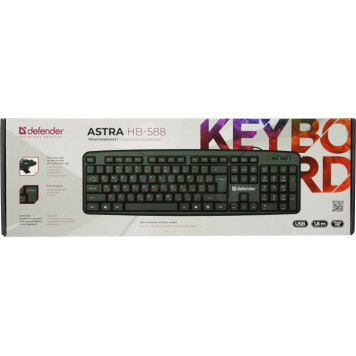 Клавиатура Defender ASTRA HB-588 Black <USB> 104CL <45588>-5