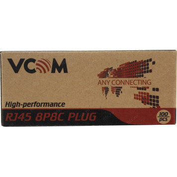 VCOM <NM006-100> RJ-45 Коннектор Кат.6 (уп-ка 100шт)-2