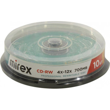 Диск CD-RW Disc Mirex 700Mb 4-12x <уп. 10 шт> на шпинделе <203384>-0