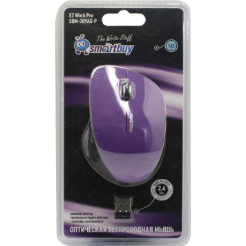 Манипулятор SmartBuy EZ Work Pro Wireless Optical Mouse <SBM-309AG-P> (RTL) USB 3btn+Roll, беспроводная-9