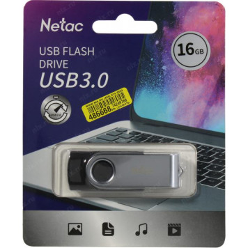 Накопитель Netac <NT03U505N-016G-30BK> USB3.0 Flash Drive 16Gb (RTL)-1