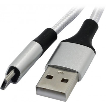 Кабель JETACCESS <JA-DC22 2м White> USB 2.0 A-->micro-B 2м-1