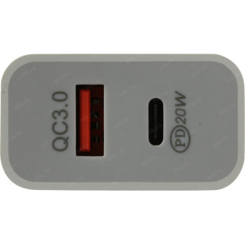 Зарядное устройство KS-is <KS-602W> Зарядное устройство USB (Вх. AC100-240V, Вых.DC5/9/12V, 20W, USB+USB-C)-1