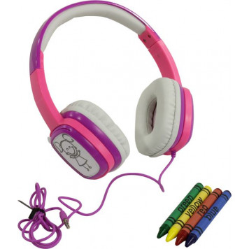 Наушники HARPER KIDS HN-302  Pink  (шнур 1.2м)-1