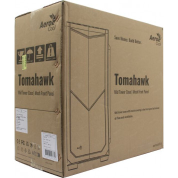 Корпус Aerocool Tomahawk-S-BK-v4 Black (Miditower, ATX, USB 3.0) без БП-11