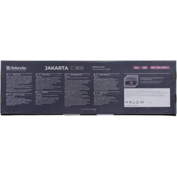 Комплект Defender Jakarta <C-805> Black (Кл-ра,М/Мед,USB,FM+Мышь 4кн,Roll,Optical,USB, FM) <45805>-9