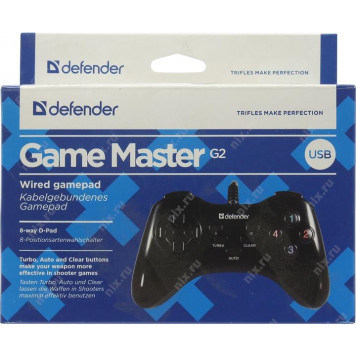 Геймпад Defender Game Master G2 (13кн, 8 поз.перекл, USB) < 64258>-8