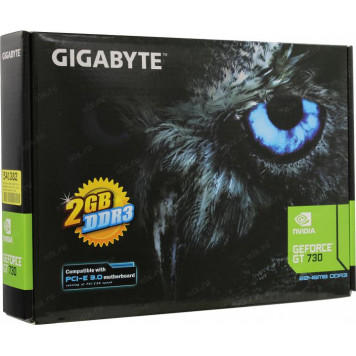 Видеокарта 2Gb <PCI-E> DDR3 GIGABYTE GV-N730D3-2GI Rev3.0(RTL) D-Sub+DVI+HDMI <GeForce GT730>-9