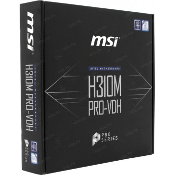 Мат. плата MSI H310M PRO-VDH (RTL) LGA1151 <H310> PCI-E Dsub+DVI+HDMI GbLAN SATA MicroATX 2DDR4-2