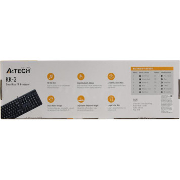 Клавиатура A4Tech KK-3 Black <USB> 104КЛ-6