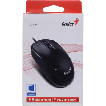 Манипулятор типа мышь Genius Optical Mouse DX-110 <Black>  (RTL) USB  3btn+Roll  (31010116100)-7