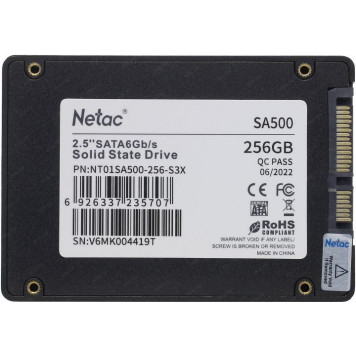 Накопитель SSD 256 Gb SATA 6Gb/s Netac SA500 <NT01SA500-256-S3X> 2.5-1