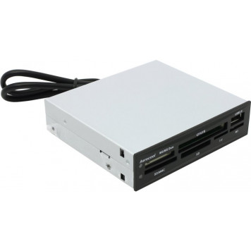Картридер Aerocool <АТ-981>3.5 Internal USB2.0  CF/MD/MMC/SDHC/microSDHC/xD/MS(/Pro/Duo/M2)  Card Reader/Writer+1xUSB2.0-0